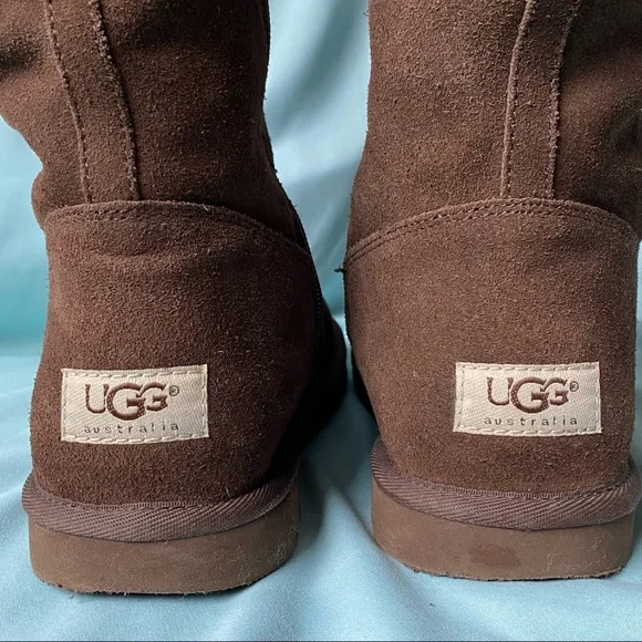 Ugg Sunset Zip Tall Boots, Chocolate Brown Sz 7 - Picture 11 of 11
